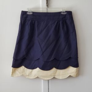 Anthropologie Floreat Scallop Skirt